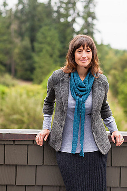 A Churchmouse Yarns and Teas Pattern - Racing Raindrops Scarf (PDF)
