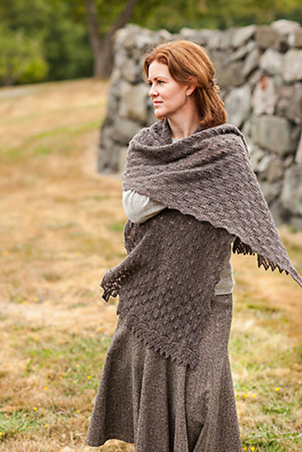 A Churchmouse Yarns and Teas Pattern - Fir Cone Scarf & Wrap (PDF)