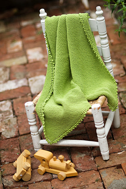 A Churchmouse Yarns and Teas Pattern - Picot-Edge Baby Blanket & Washcloth (PDF)