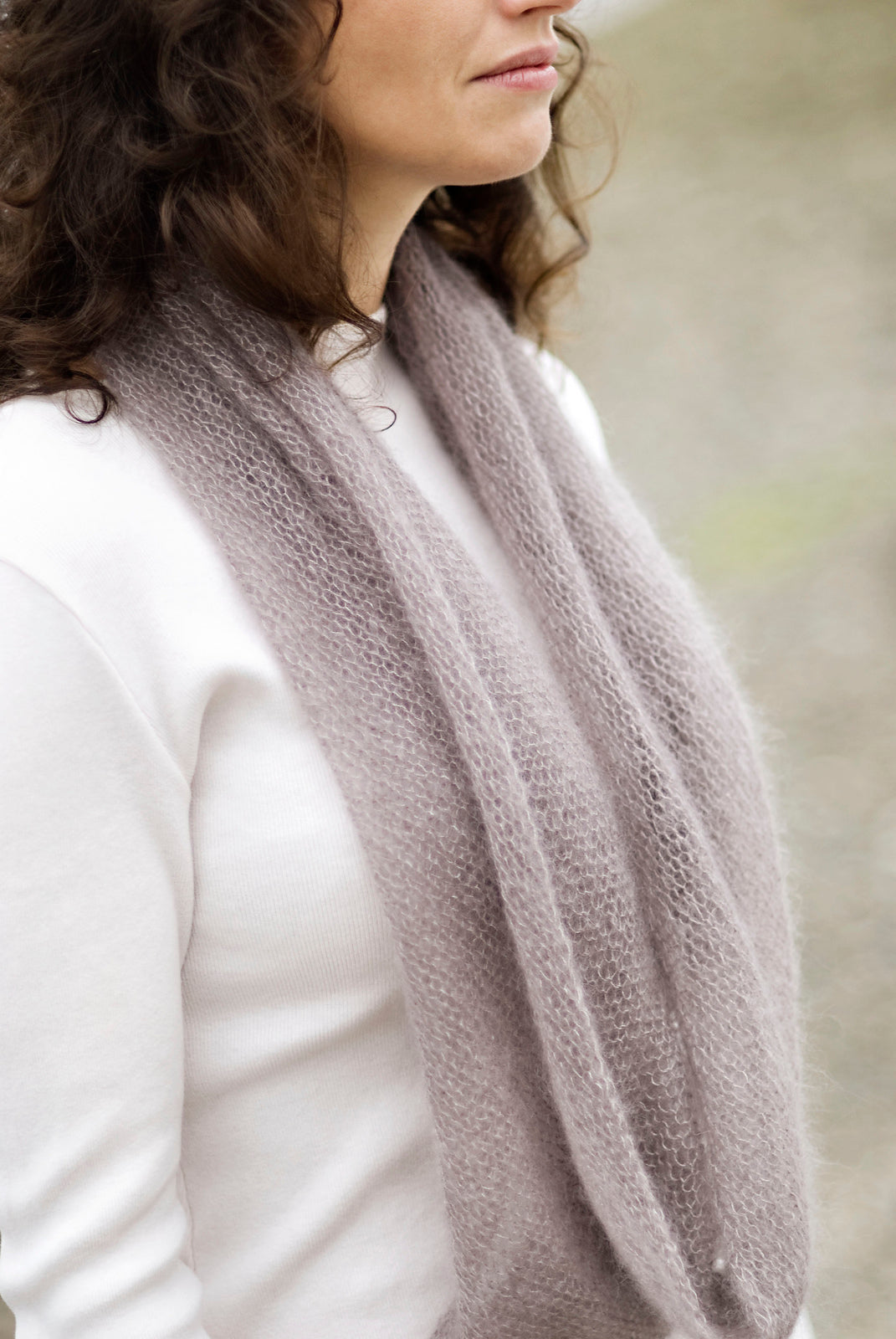 A Churchmouse Yarns and Teas Pattern - Mohair Bias Loop (PDF)