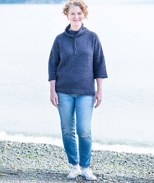 A Churchmouse Yarns and Teas Pattern - Funnel Neck Pullover (PDF)