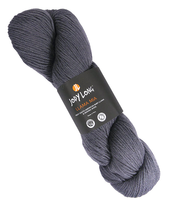 Jody Long Llama Mia - Charcoal (Color #004) - FULL BAG SALE (5 SKEINS)