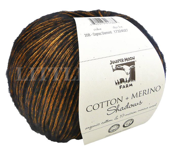 Juniper Moon Farm Cotton + Merino Shadows - Cognac Diamond (Color #208)