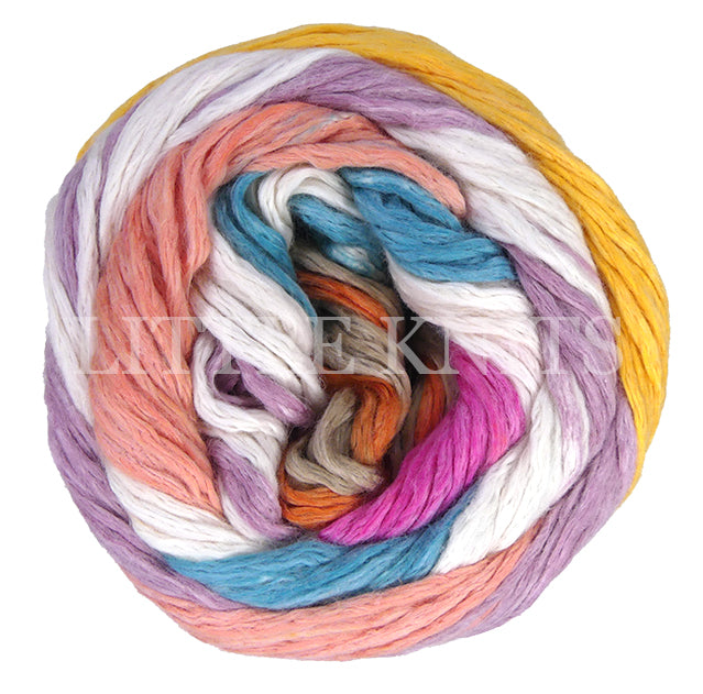 Juniper Moon Farm Cumulus Stripes - Flamingo Circus (Color #511)