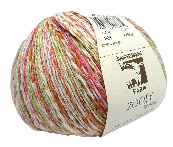 Juniper Moon Farm Zooey Spray - Vibrant Soiree (Color #308) - FULL BAG SALE (5 skeins)