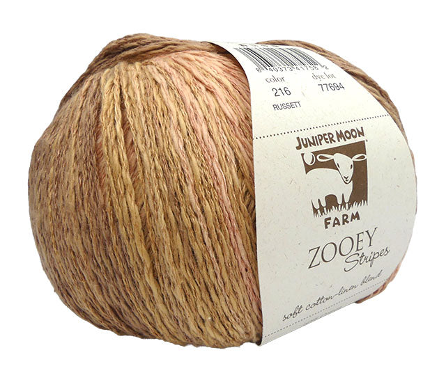 Juniper Moon Farm Zooey Stripes - Russet (Color #216) - FULL BAG SALE (5 skeins)