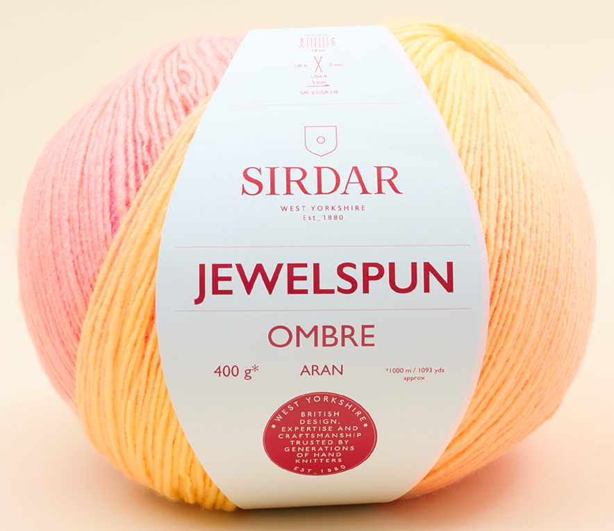 Sirdar Jewelspun Ombre - Rainbow Glow (Color #100) - GIANT 400 Gram Skeins