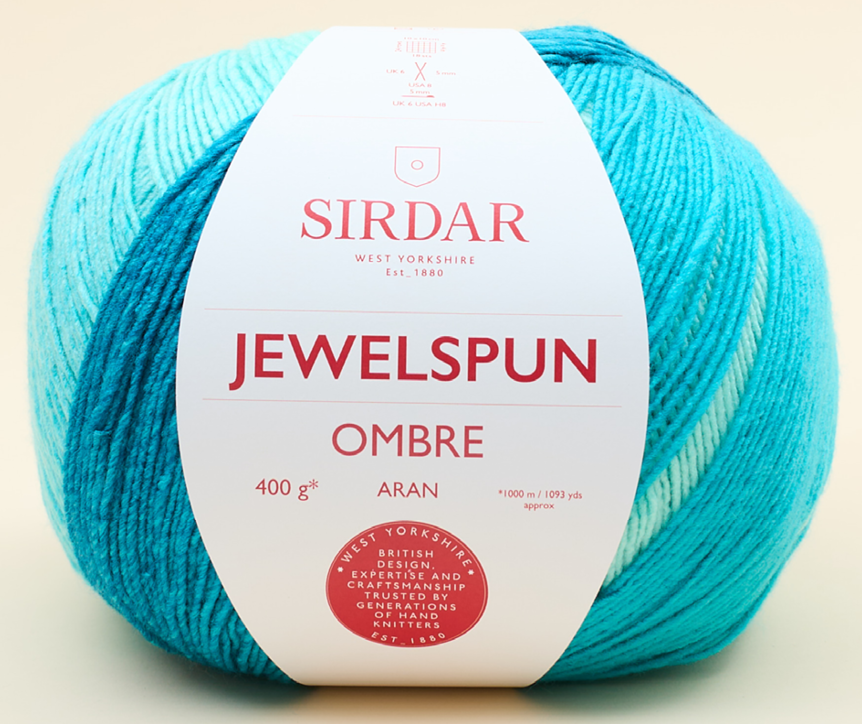 Sirdar Jewelspun Ombre - Ocean Blue (Color #103) - GIANT 400 Gram Skeins