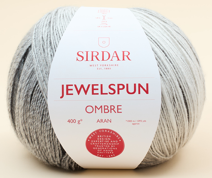 Sirdar Jewelspun Ombre - Silvery Moon (Color #105) - GIANT 400 Gram Skeins