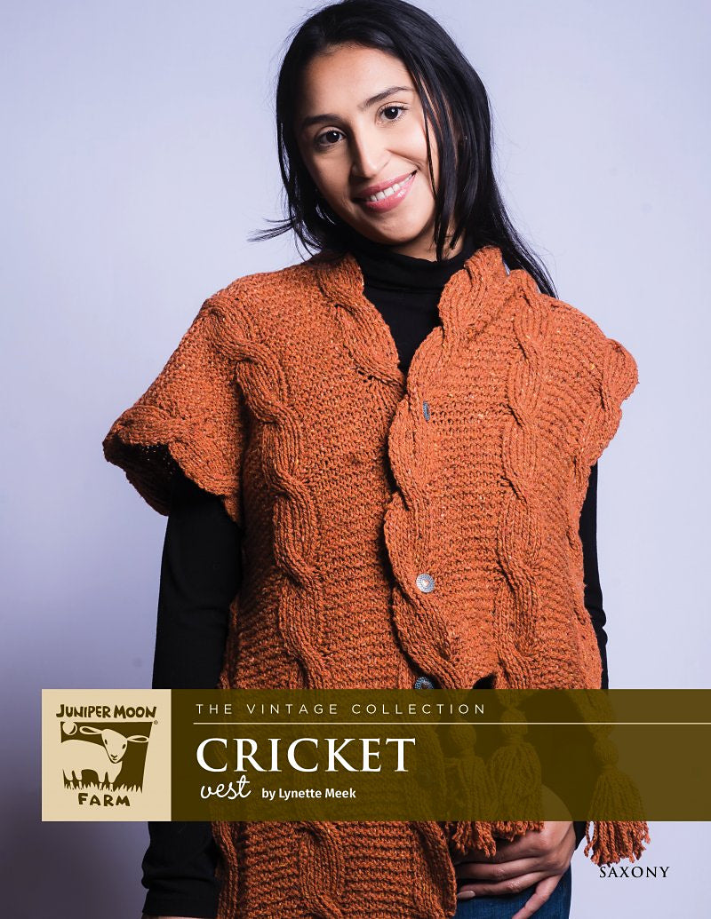 A Juniper Moon Farm Saxony Pattern - Cricket Vest (PDF)