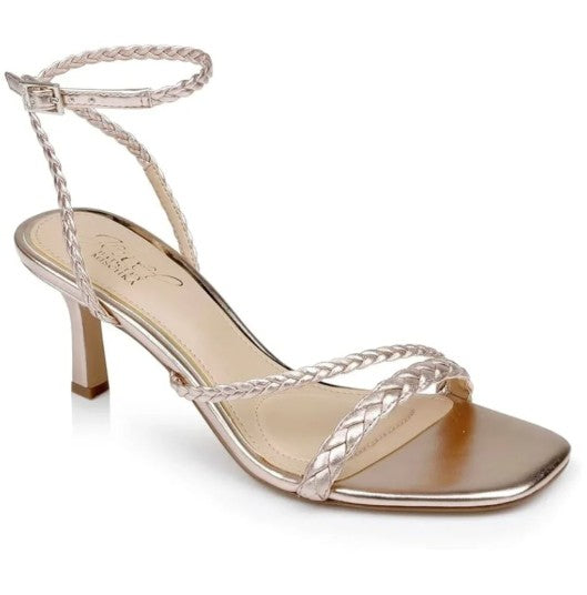 Jewel Badgley Mischka Helia Delicate Braided Sandal New w/ Box Size 8