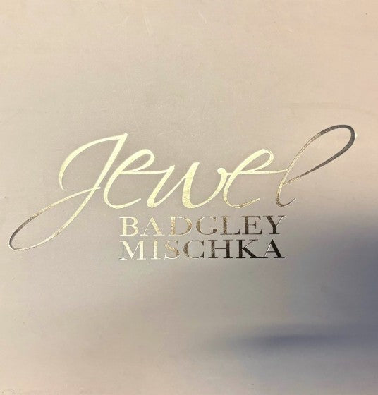Jewel Badgley Mischka Hosana Stiletto w/ Gemstone Strap Champagne Size 10
