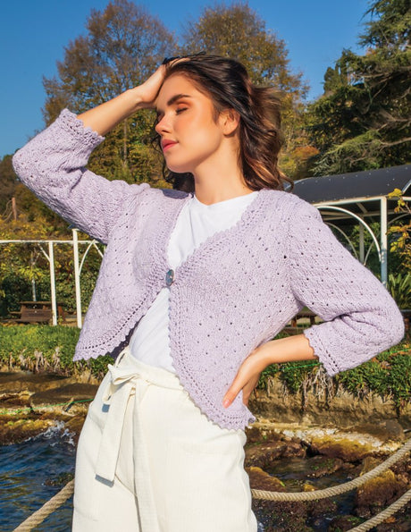 Jody Long Knitting Pattern - Summer Shrug (PDF) on sale at Little Knits
