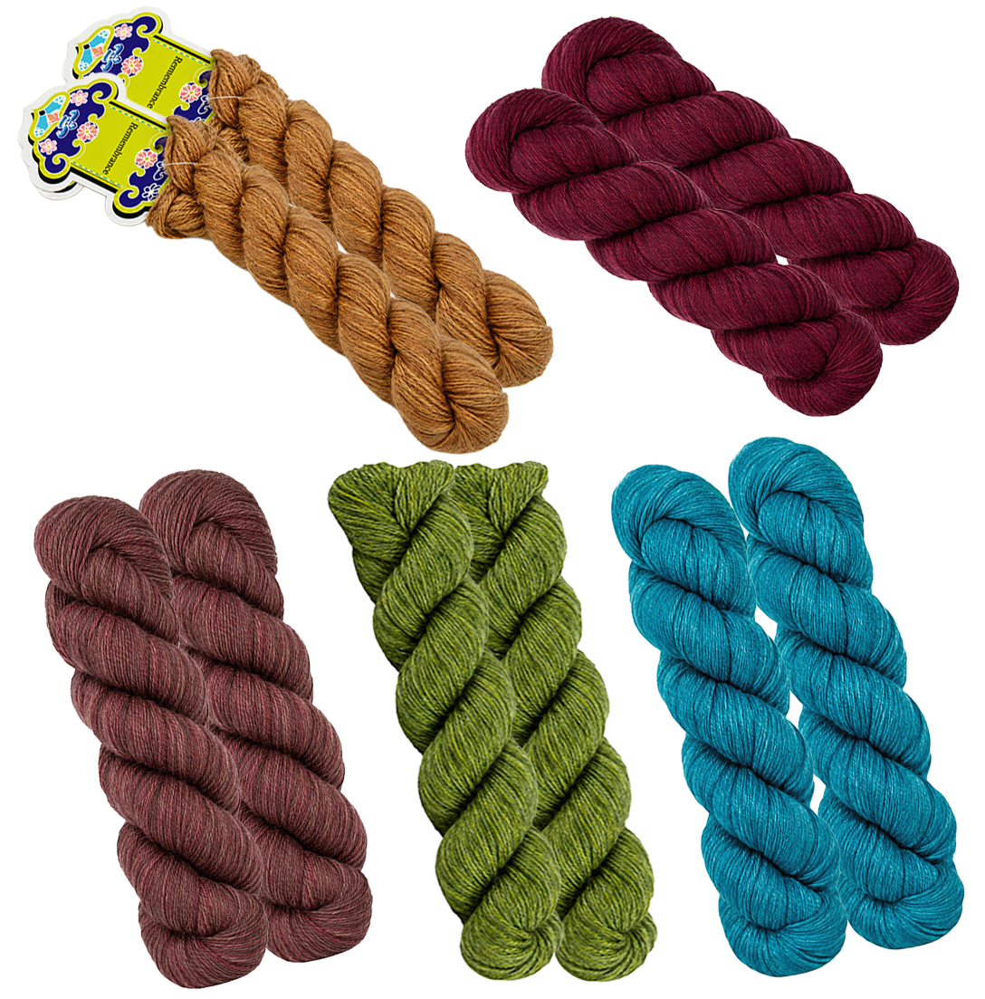 Jojoland Remembrance 10 Skein Mystery Bag - 2/2/2/2/2 Color Spilt - PICTURE IS ONLY A SAMPLE, COLORS WILL BE DIFFERENT