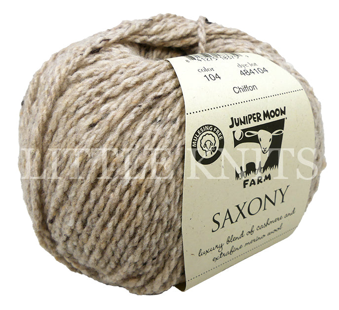 Juniper Moon Farm Saxony - Chiffon (Color #104) - FULL BAG SALE (5 Skeins)