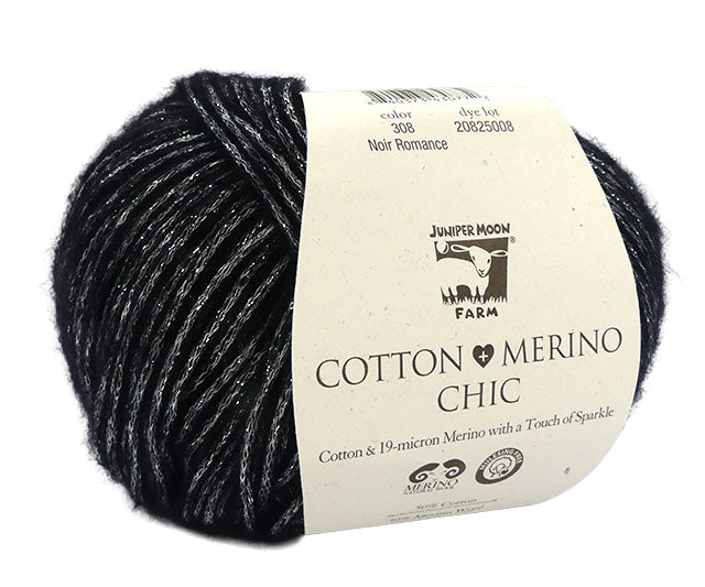 Juniper Moon Farm Cotton + Merino Chic - Noir Romance (Color #308)