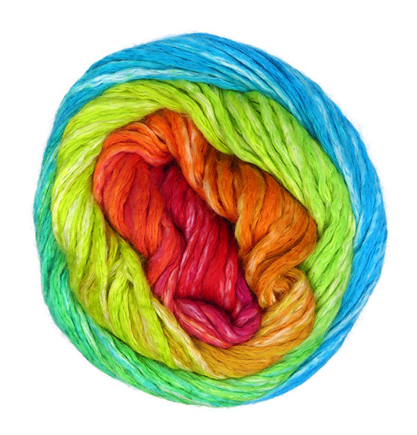 Juniper Moon Farm Cumulus Rainbow - Voltage Bloom (Color #232)