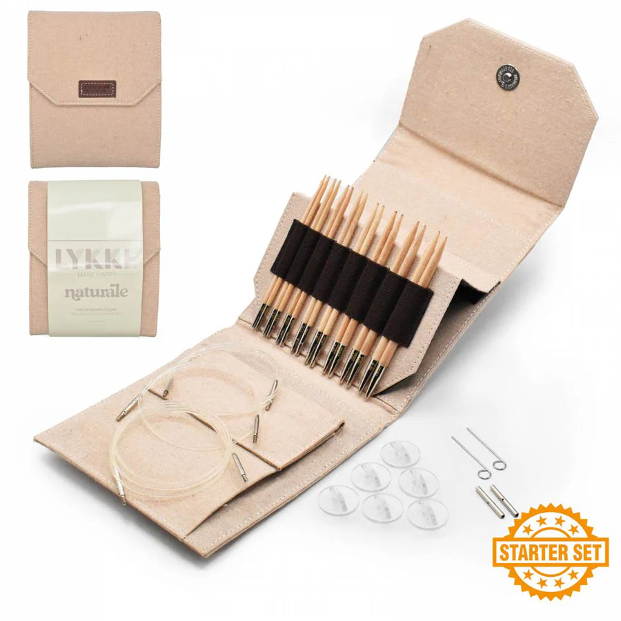LYKKE Naturale 5 Inch Interchangeable Circular Starter Set - Beige Canvas Case
