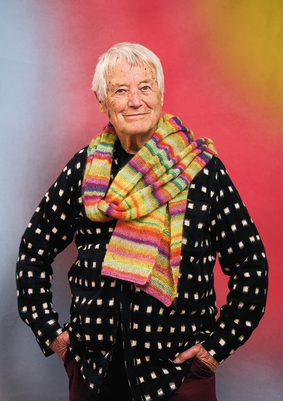 A Rowan Kidsilk Haze Pattern - Winter Sunset Wrap (PDF) knitting