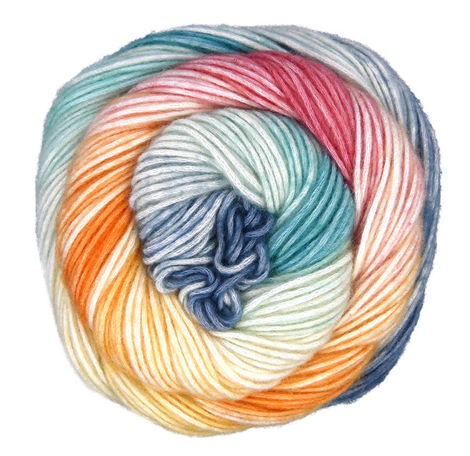 Katia Concept Illusion Merino - Water Blue-Yellow-Orange (Color #301)