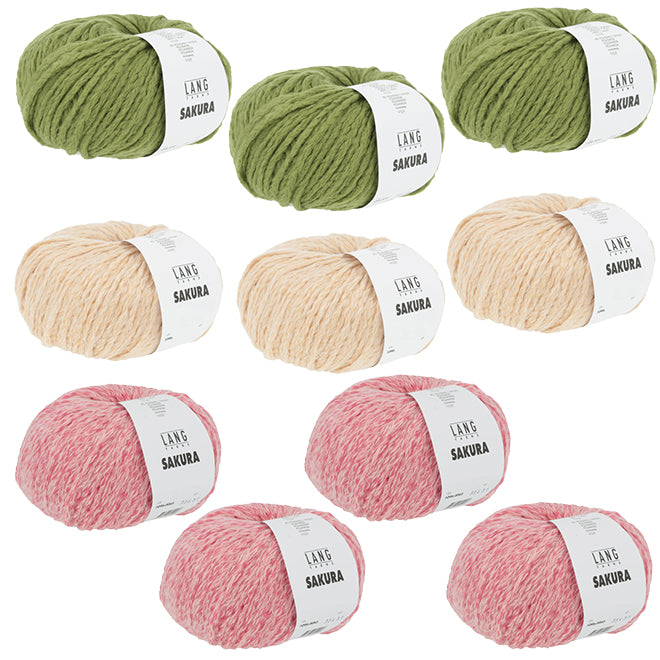 Lang Sakura 10 SKEIN MYSTERY BAG - 4/3/3 Color Split - 75% OFF SALE!