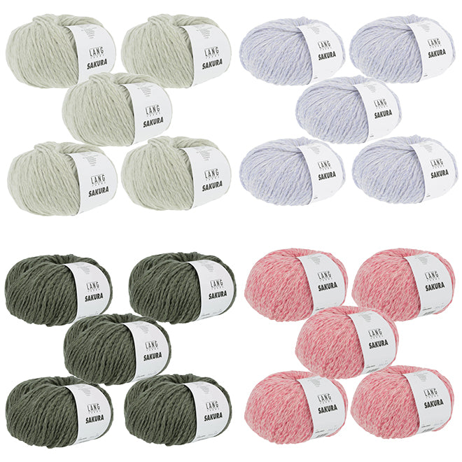 Lang Sakura 20 SKEIN MYSTERY BAG - 5/5/5/5 Color Split - 80% OFF SALE!