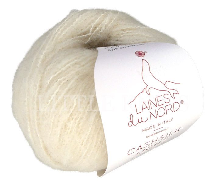 Laines Du Nord Cashsilk Light - Cream (Color #01) Knitting and Crochet Yarn at Little Knits