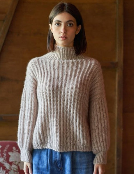 A FREE Laines du Nord Pattern - BRIOCHE SWEATER (PDF) knitting pattern on sale at little knits