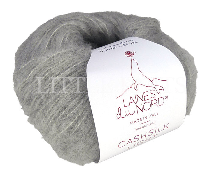 Laines Du Nord Cashsilk Light - Silver (Color #G1) Knitting and Crochet Yarn at Little Knits