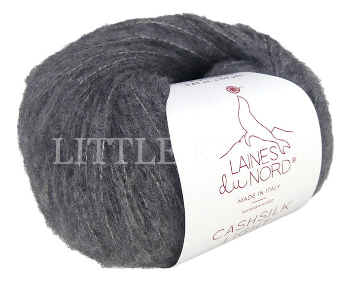 Laines Du Nord Cashsilk Light - Grey (Color #G2) Knitting and Crochet Yarn at Little Knits