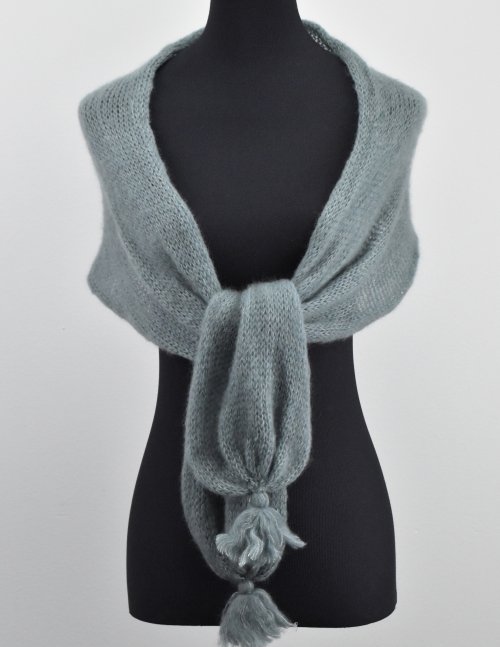 A FREE Laines du Nord Pattern - SILK SCARF WITH TASSEL (PDF) knitting pattern on sale at little knits