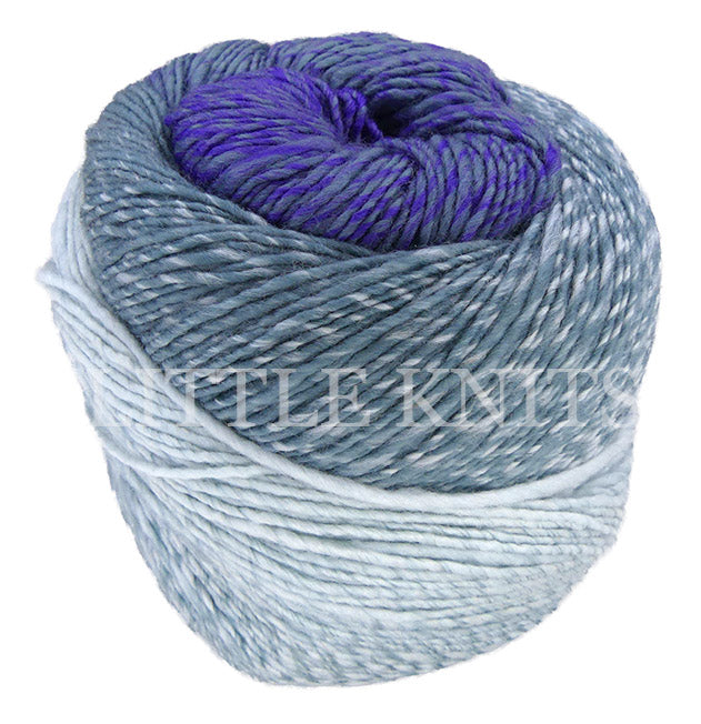 Laines Du Nord Poema Cashmere - Purple/Teal Green (Color #102) Knitting and Crochet Yarn at Little Knits