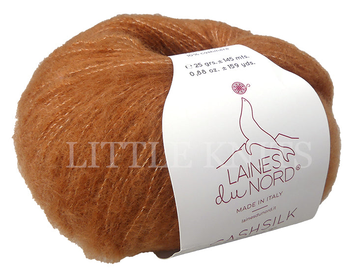 Laines Du Nord Cashsilk Light - Copper (Color #3021) knitting and crochet yarn on sale at little knits
