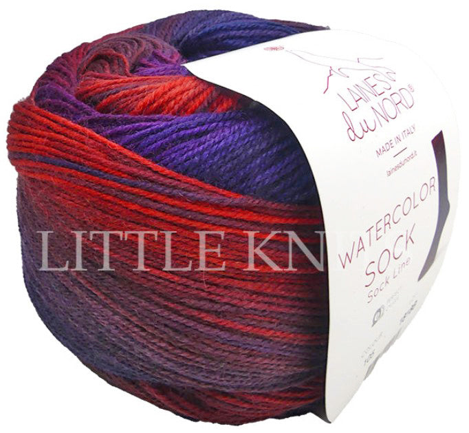 Laines Du Nord Watercolor Sock - Caribbean Sunset (Color #105) Sock Yarn on Sale at Little Knits