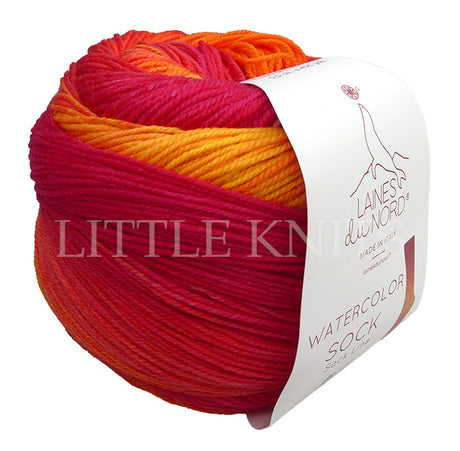 Laines Du Nord Watercolor Sock - Joyful Summer (Color #202) Sock Yarn Sale at Little Knits