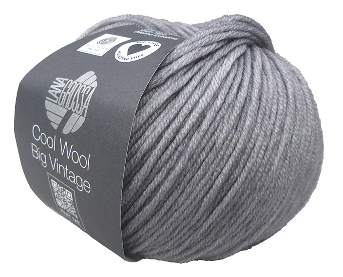 Lana Grossa Cool Wool Big Vintage - Denim Vintage Tweed knitting and crochet yarn (Color #7166) on sale at little knits.