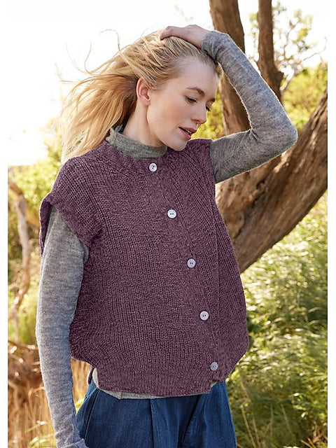 Lana Grossa Cool Wool Vintage Pattern - Vest Design 16 (PDF) knitting pattern on sale at Little Knits