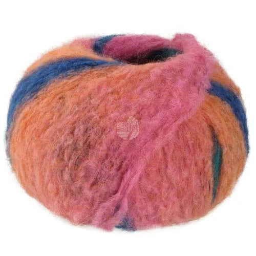 Lana Grossa Gigante - Fuchsia/Teal/Green/Pumpkin (Color #15) Lot 48666