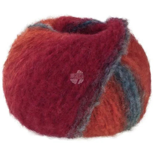 Lana Grossa Gigante - Red/Charcoal/Grey (Color #18) Lot 50528