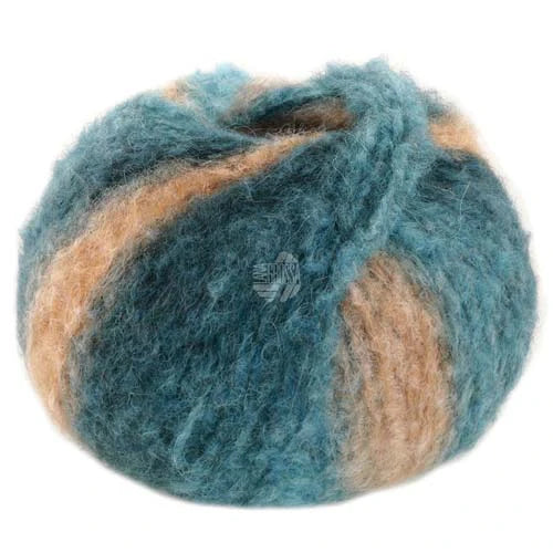 Lana Grossa Gigante - Teal/Camel/Brown (Color #9) Lot 45081