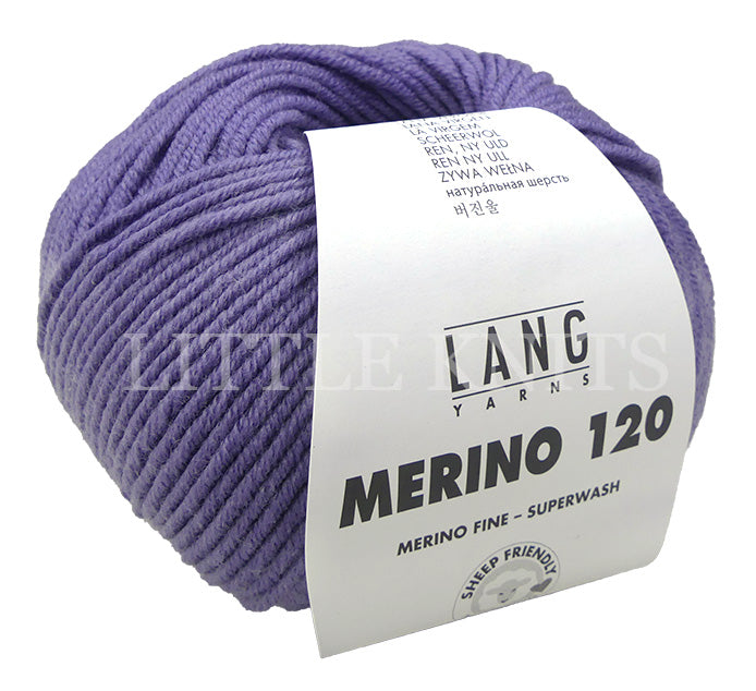 Lang Merino 120 - Medium Lavender (Color #207) on sale at little knits