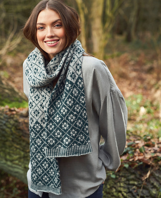 A Rowan Alpaca Soft DK Pattern - Lattice Scarf (PDF)