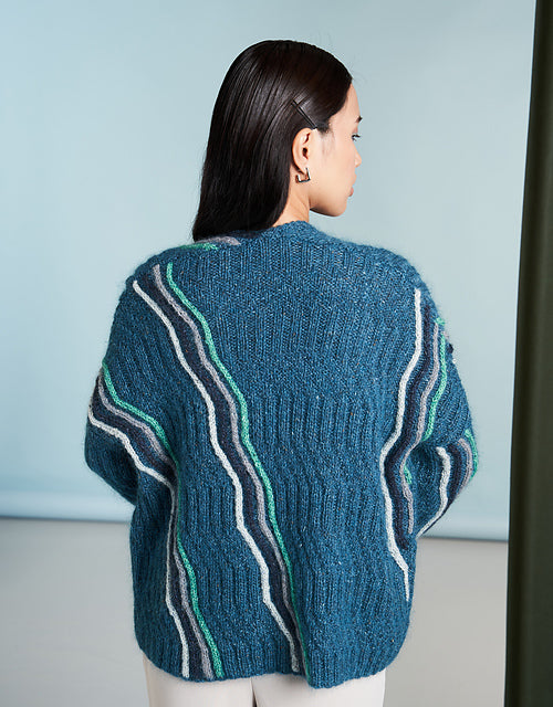 A Rowan Kidsilk Haze & Felted Tweed Pattern -  Lines (PDF)