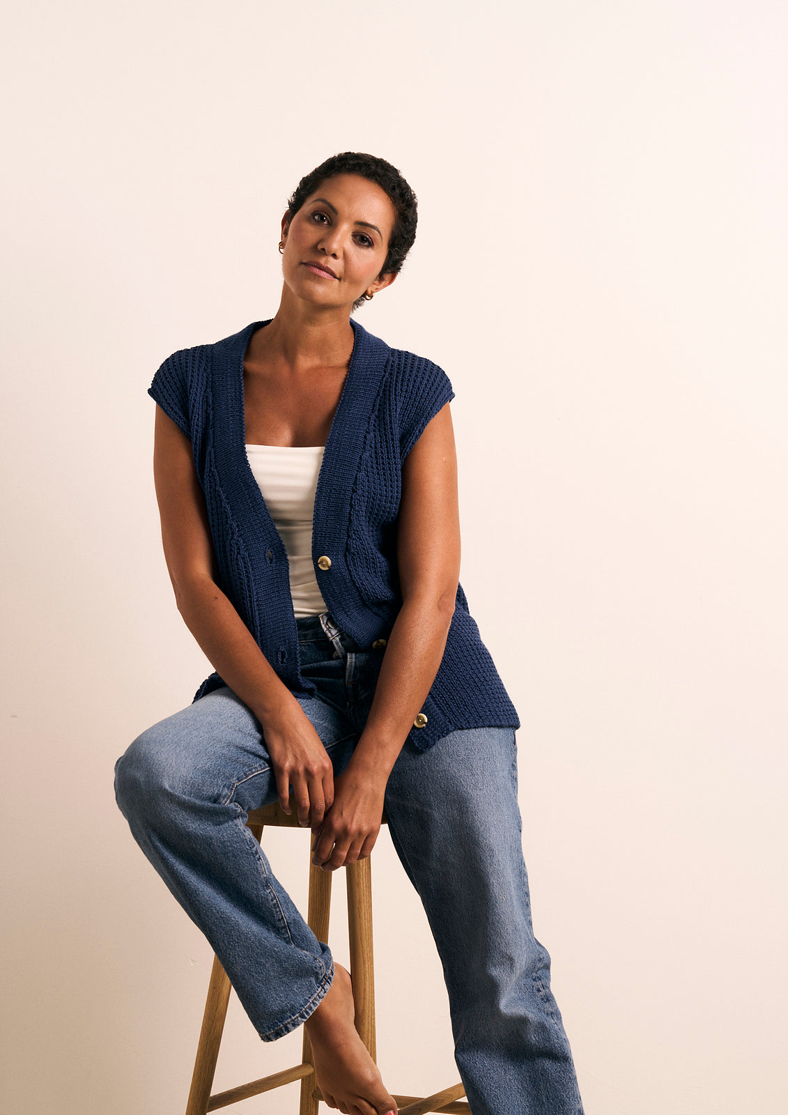 A Rowan Mode Cotton DK Pattern - Lisbet Vest (PDF)