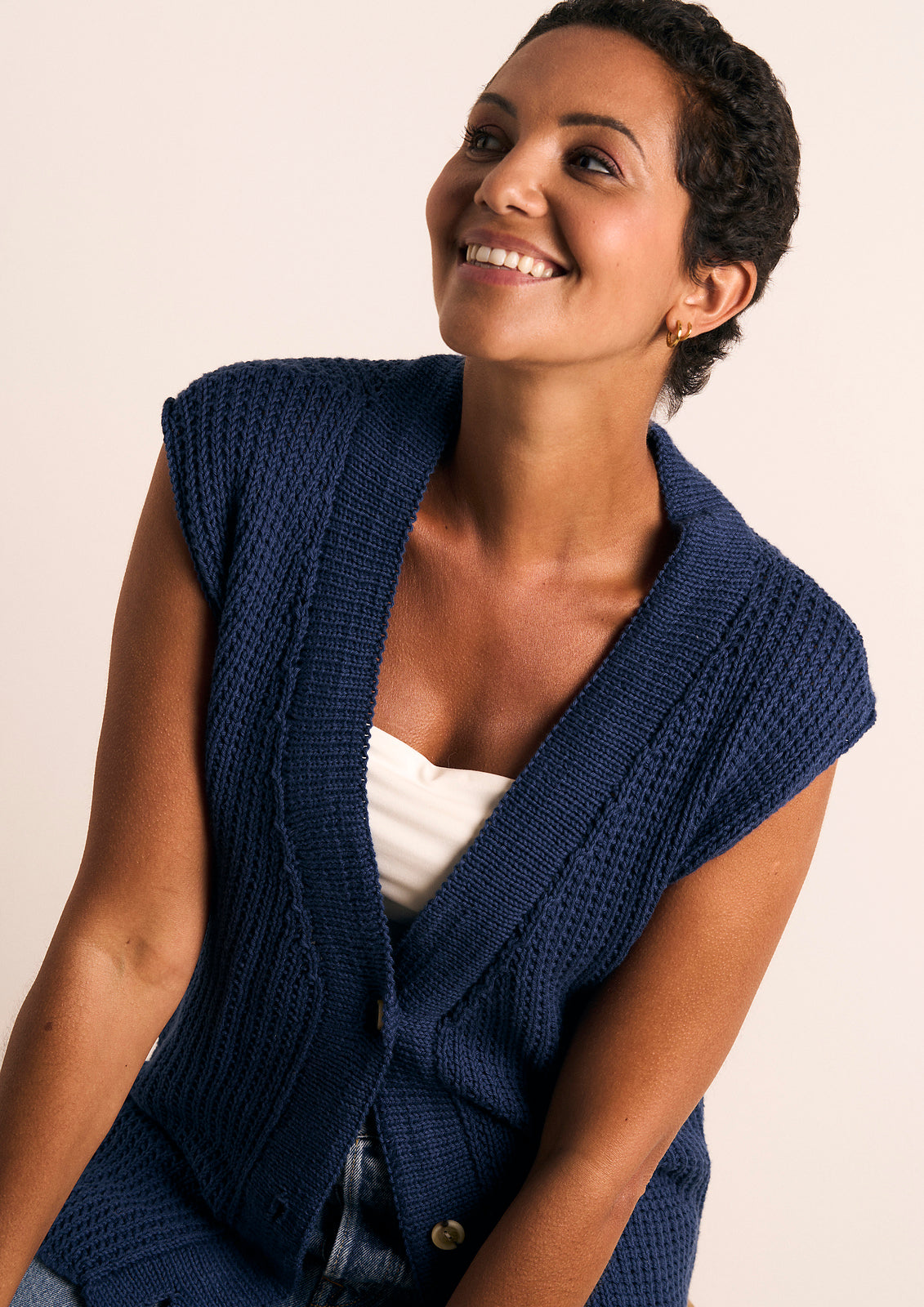 A Rowan Mode Cotton DK Pattern - Lisbet Vest (PDF)