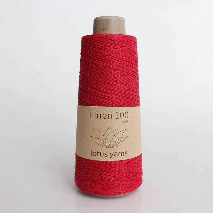 LotusLinen Red 24 Yarn on sale at Little Knits