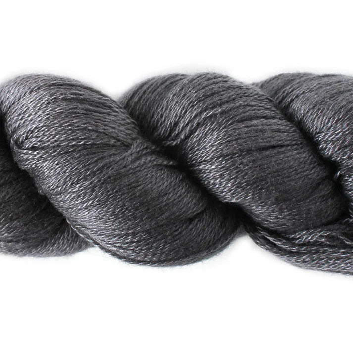 Lotus Silky Cashmere Fingering - Charcoal 21 on sale at Little Knits