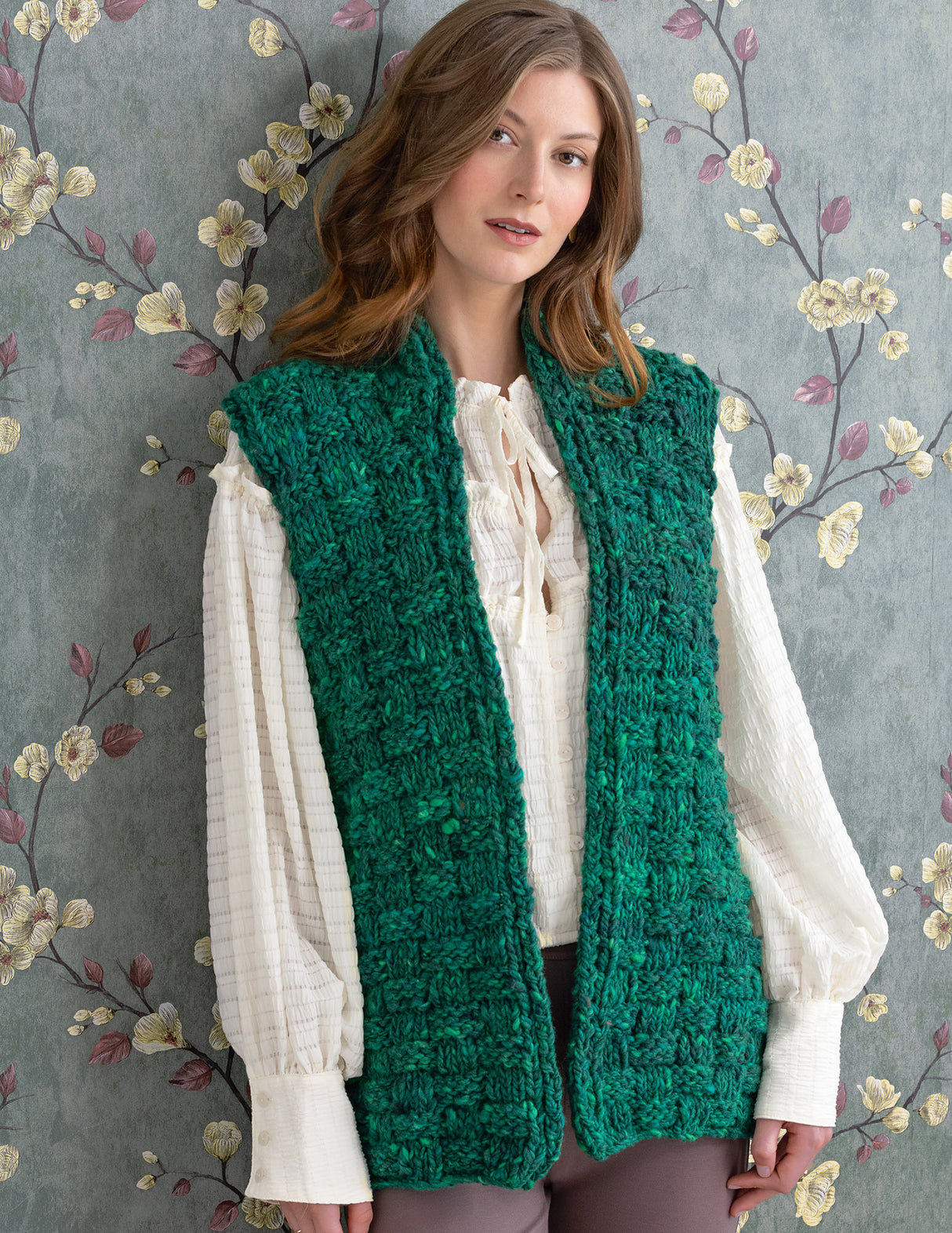 A Noro Tsuido Knitting Pattern - Lubna Vest (PDF)