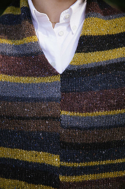A Churchmouse Yarns and Teas Pattern - Lucky Striped Poncho (PDF)