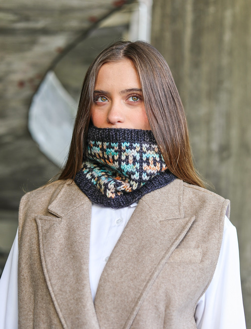A Malabrigo Vientos Pattern - Arcade Cowl (Print Copy) - Free with purchases of Vientos yarn - One per customer